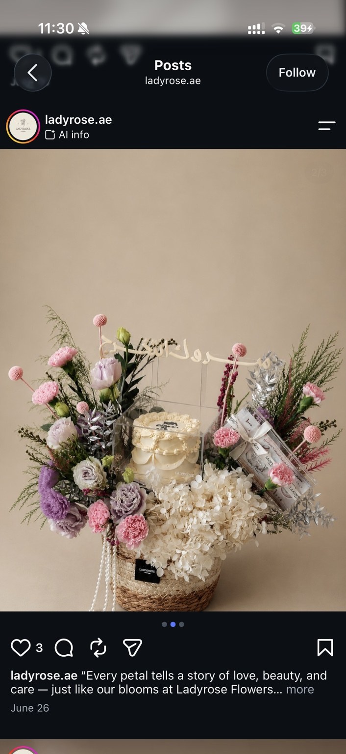 Celebration Cake Basket